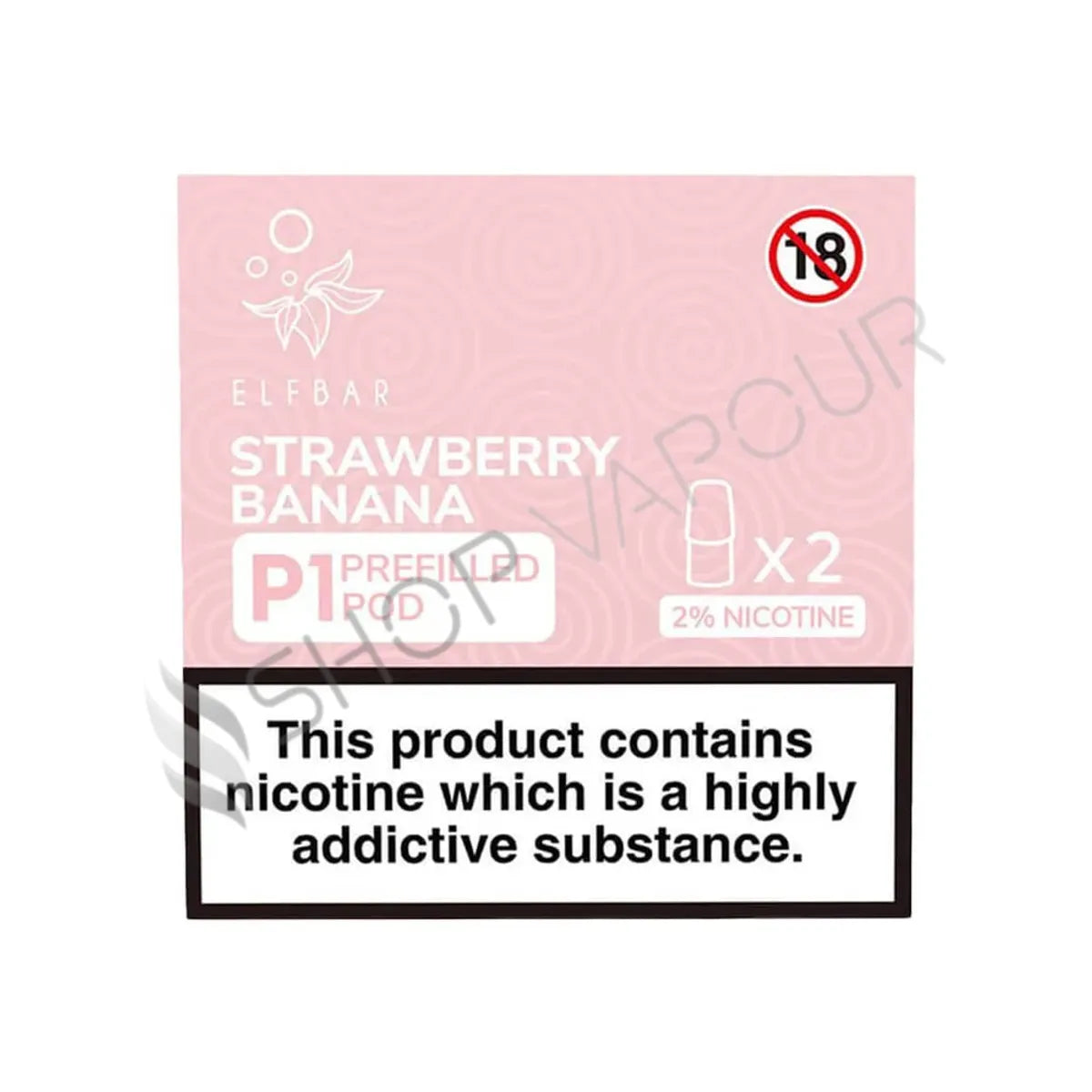 Elf Bar Mate P1 Prefilled Vape Pods - Strawberry Banana