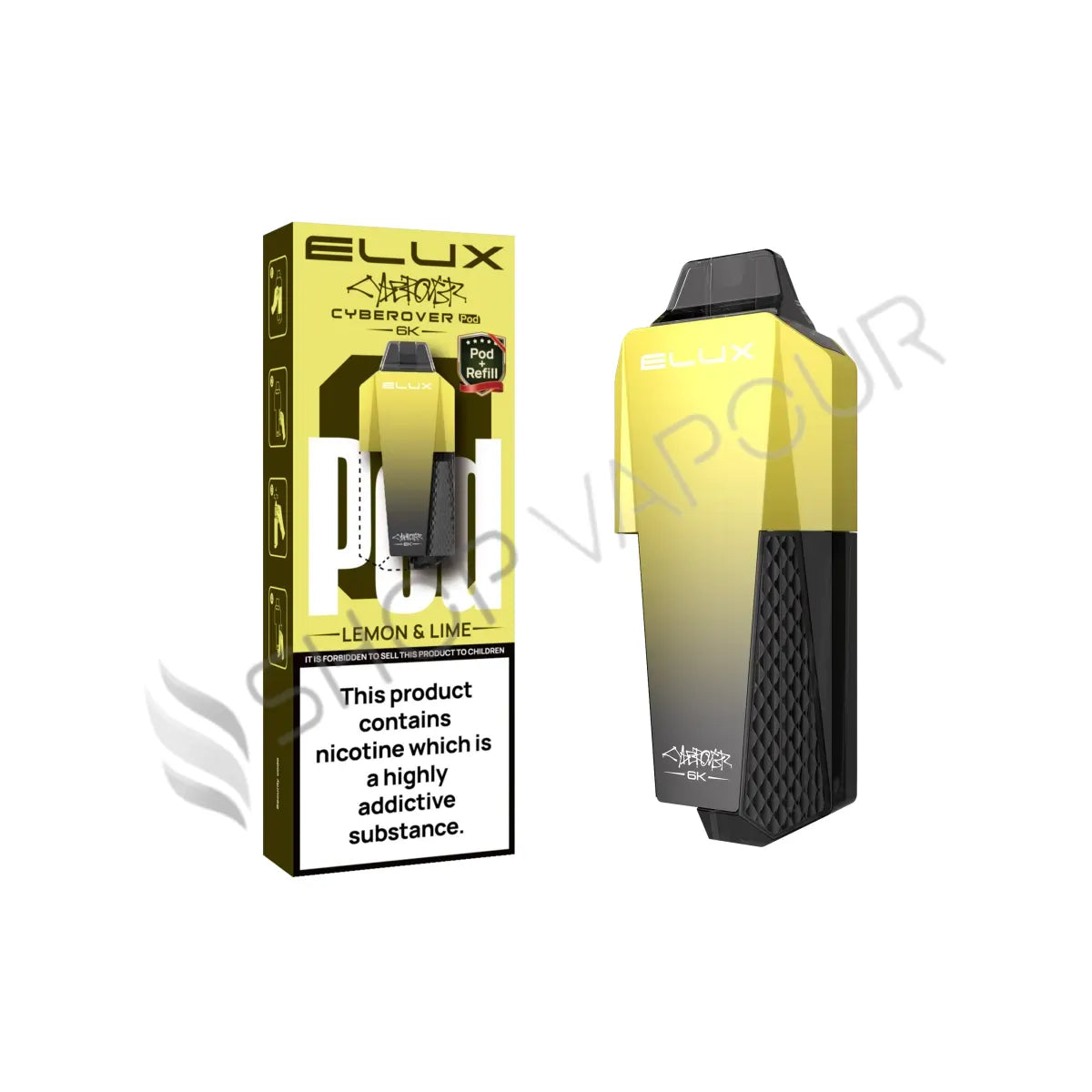 Lemon & Lime Cyberover 6K Prefilled Pod & Refill by Elux