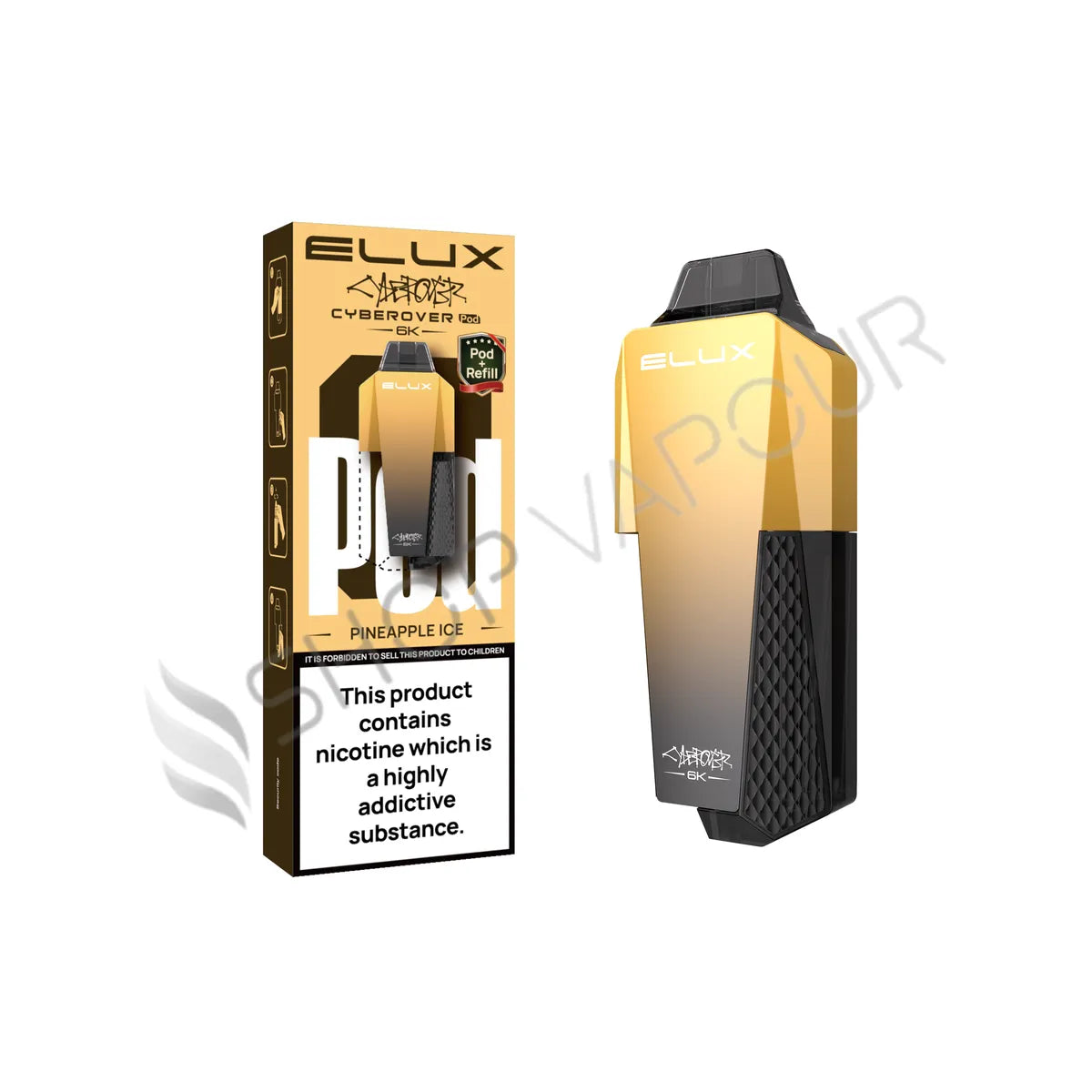 Pineapple Ice Cyberover 6K Prefilled Pod & Refill by Elux