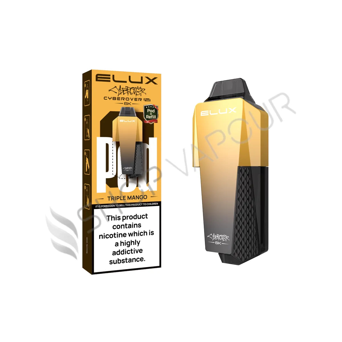 Triple Mango Cyberover 6K Prefilled Pod & Refill by Elux