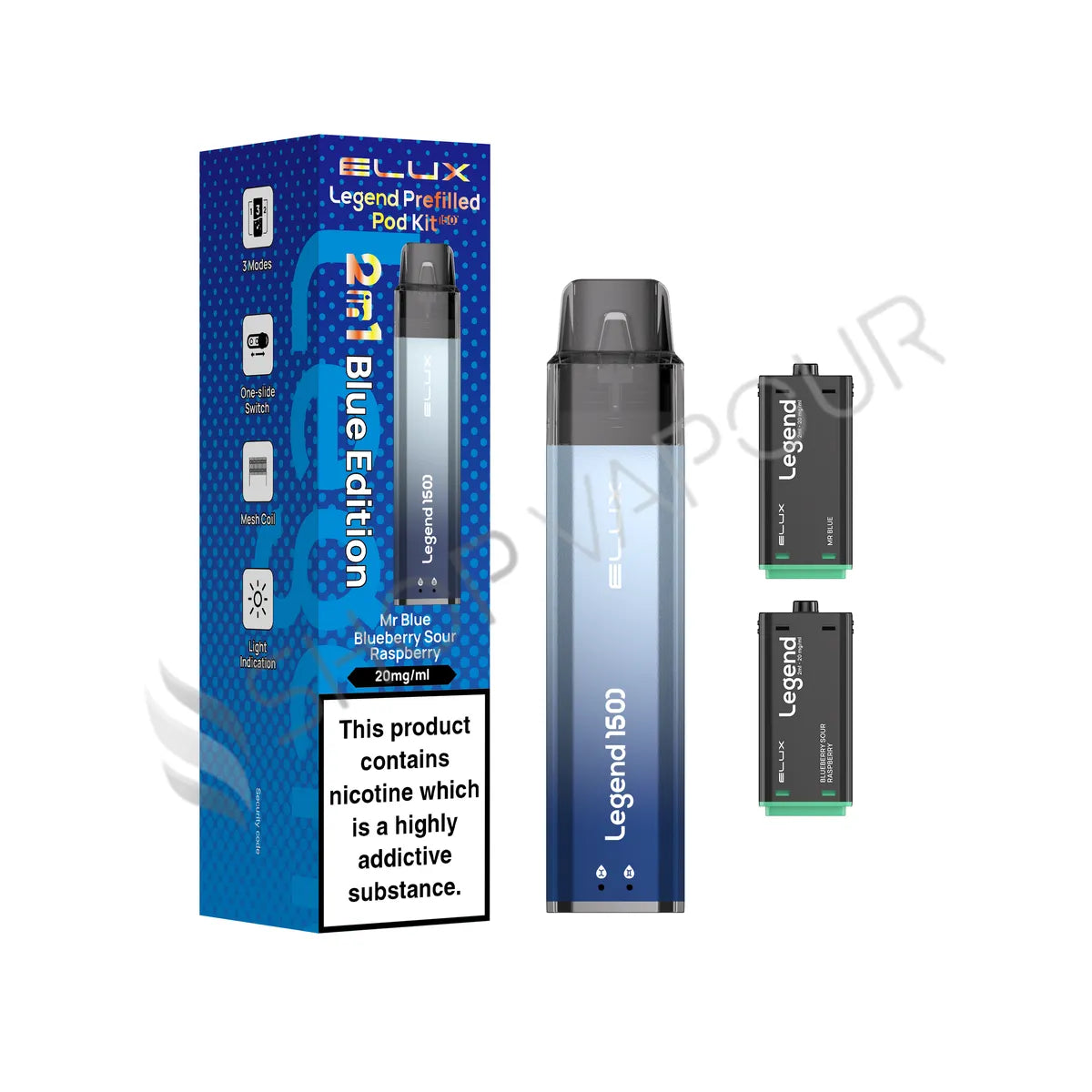 Elux Legend 1500 Prefilled Pod Kit - Blue Edition