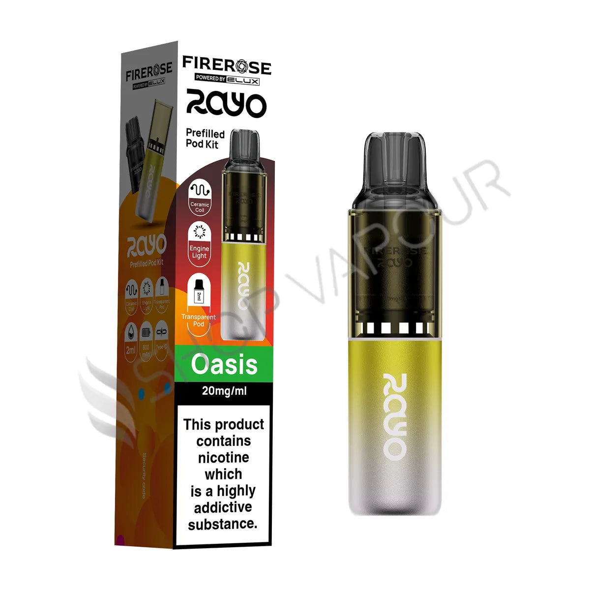 Firerose Rayo 600 Prefilled Pod Kit - Oasis