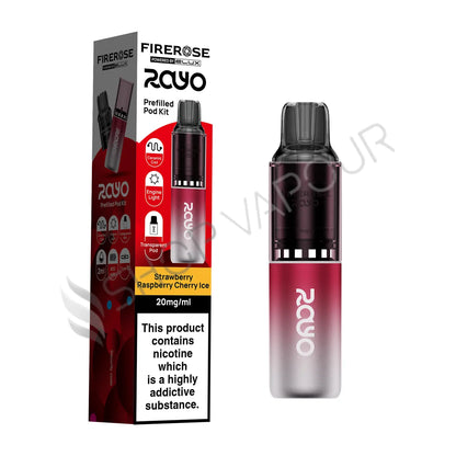 Firerose Rayo 600 Prefilled Pod Kit - Strawberry Raspberry Cherry Ice