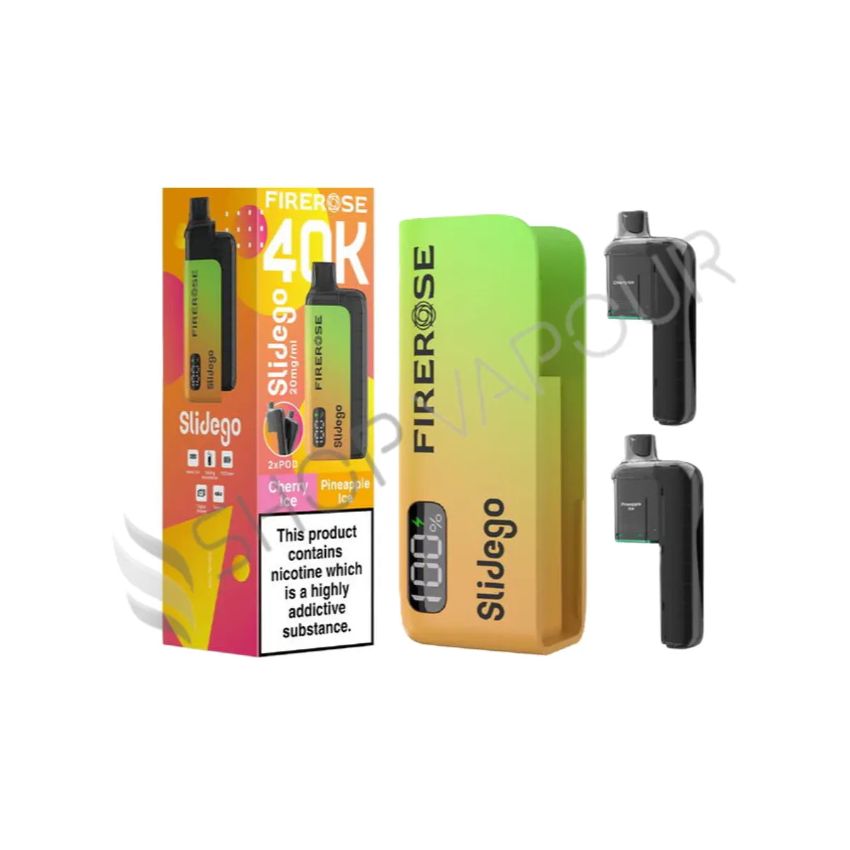 Firerose Slidego 40K Prefilled Pod Kit - Cherry Ice & Pineapple Ice