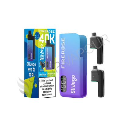 Firerose Slidego 40K Prefilled Pod Kit - Mr Blue & Strawberry Kiwi