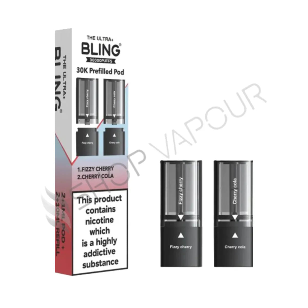 Fizzy Cherry / Cherry Cola Ultra Plus 30K Prefilled Pod & Refill by The Bling