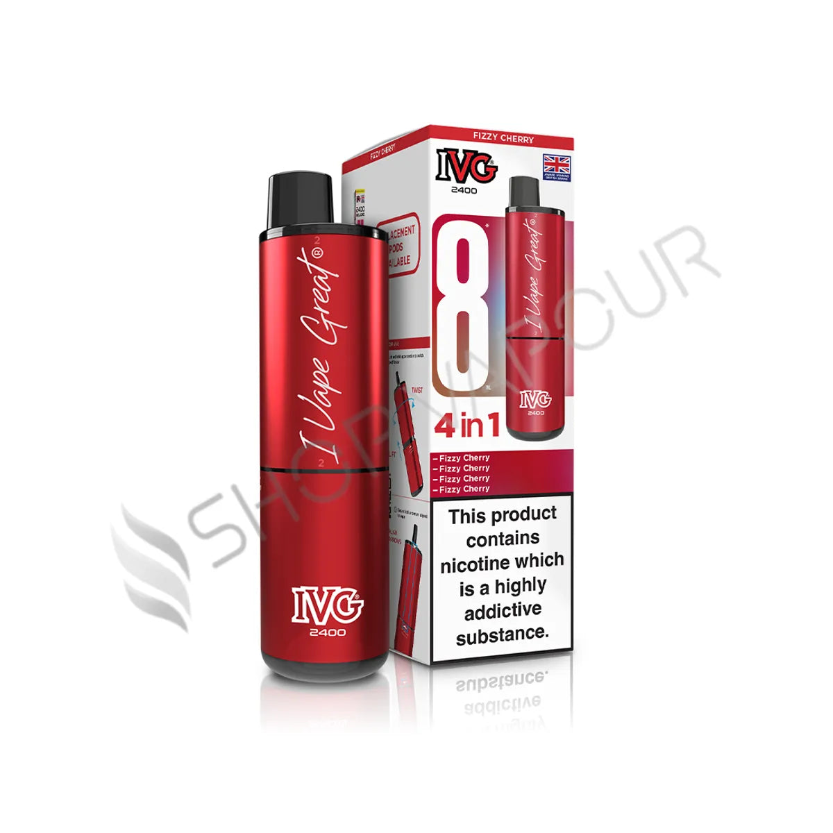 IVG 2400 4 in 1 Prefilled Pod Kit - Fizzy Cherry