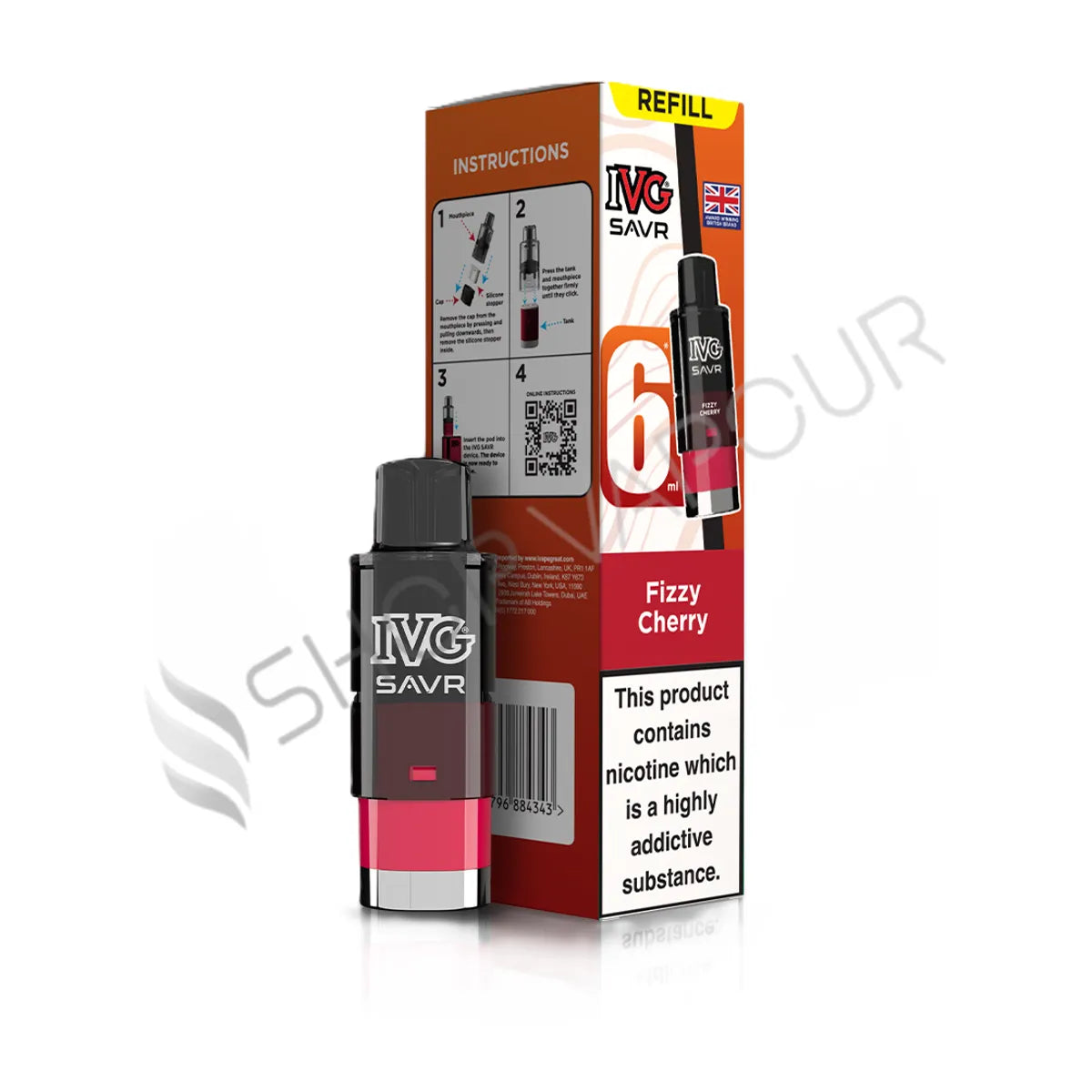 Fizzy Cherry SAVR Prefilled Pod & Refill by IVG