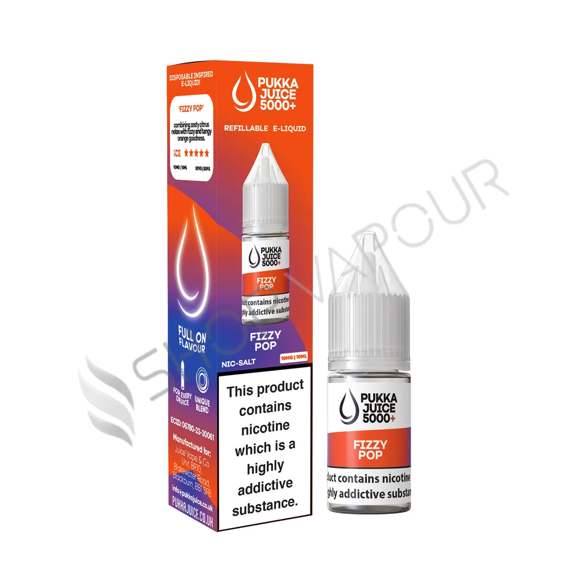 Fizzy Pop Nic Salt E-Liquid by Pukka Juice 5000+