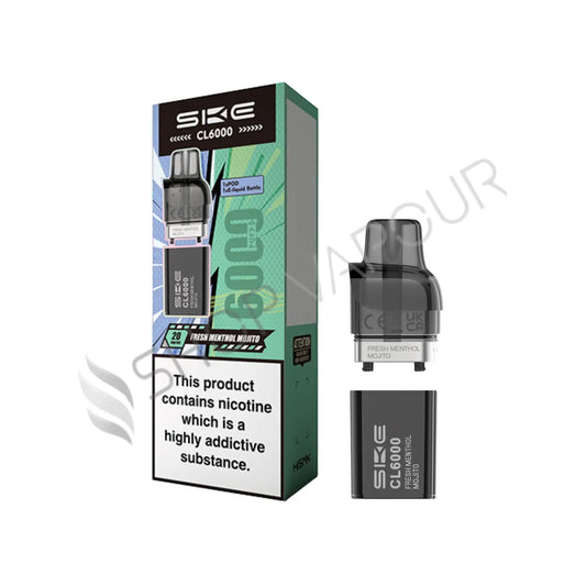 Fresh Menthol Mojito CL6000 Prefilled Pod & Refill by SKE Crystal