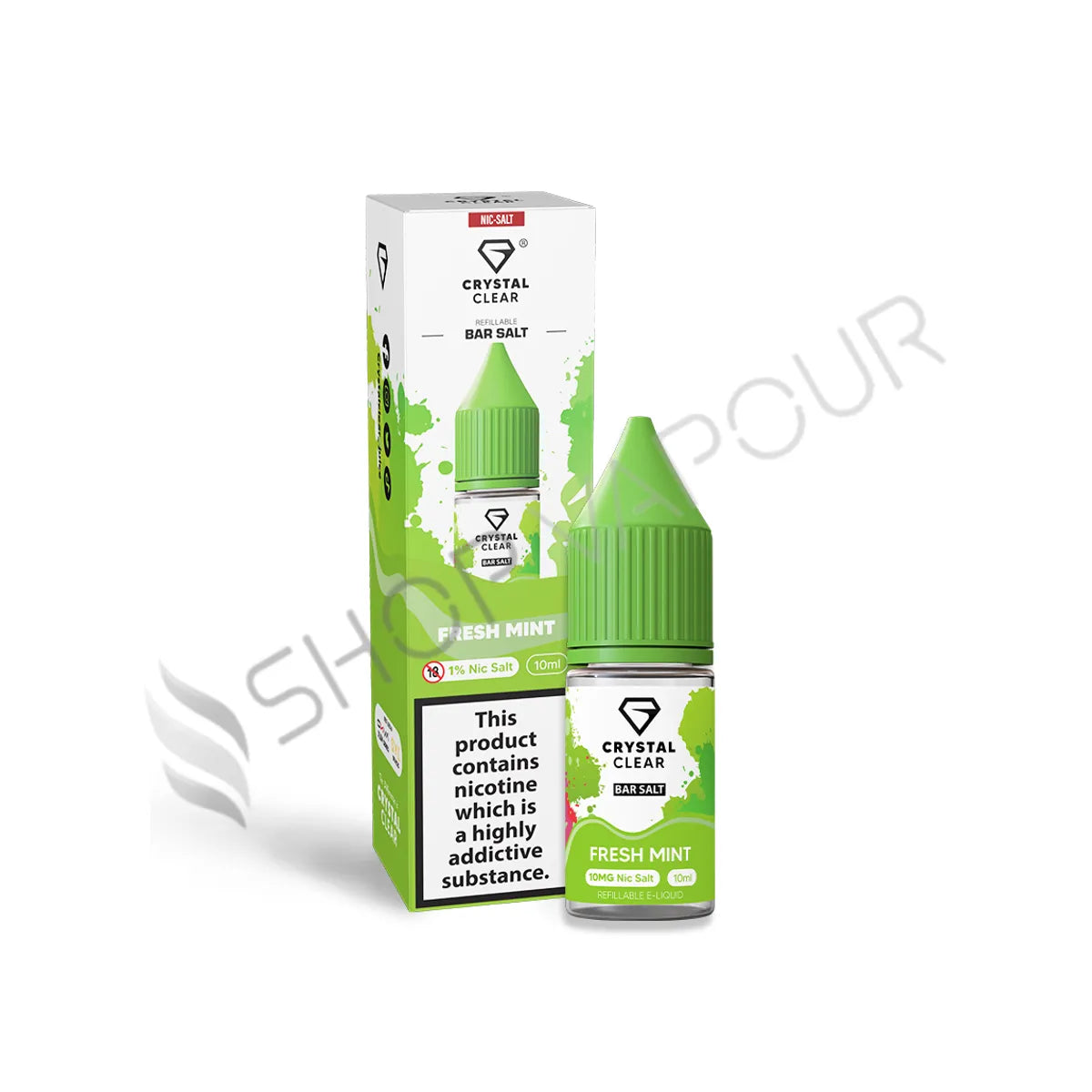 Fresh Mint Bar Salts Nic Salt by Crystal Clear