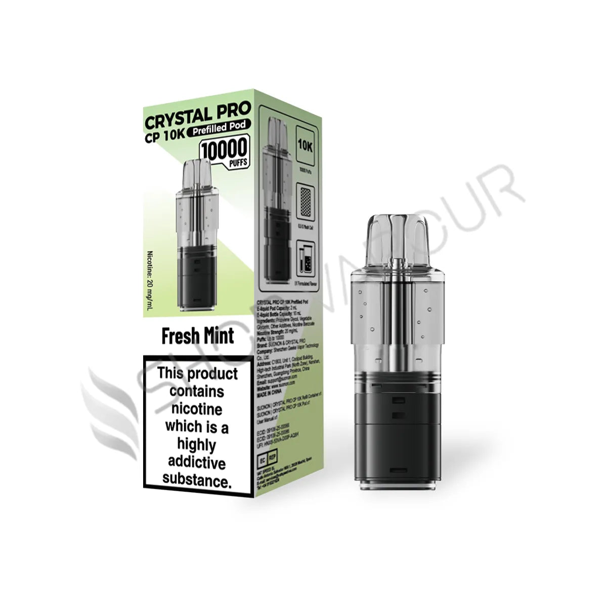 Fresh Mint CP 10K Prefilled Pod & Refill by Crystal Pro