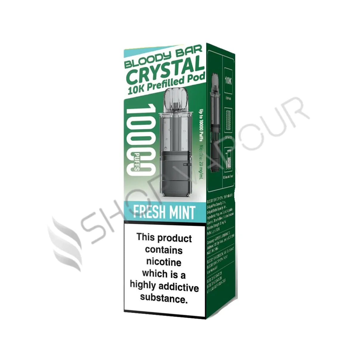 Fresh Mint Ultra Twist Crystal 10K Prefilled Pod & Refill by Bloody Bar