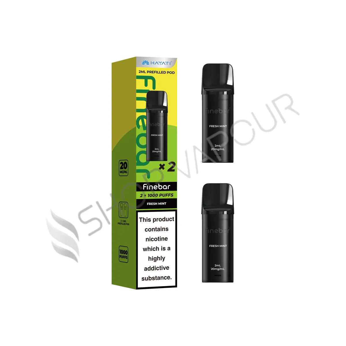 Fresh Mint Finebar Prefilled Pods by Hayati
