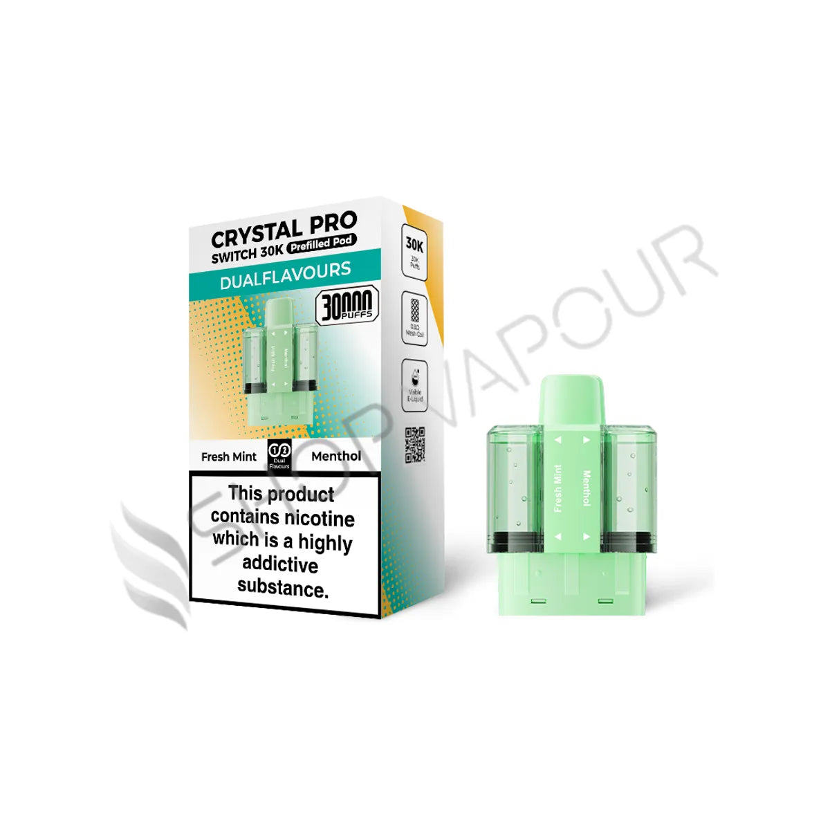 Fresh Mint / Menthol Switch 30K Prefilled Pods by Crystal Pro