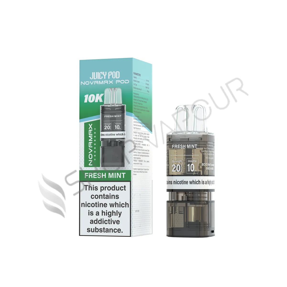 Fresh Mint Novamax 10K Prefilled Pod & Refill by Juicy Pod