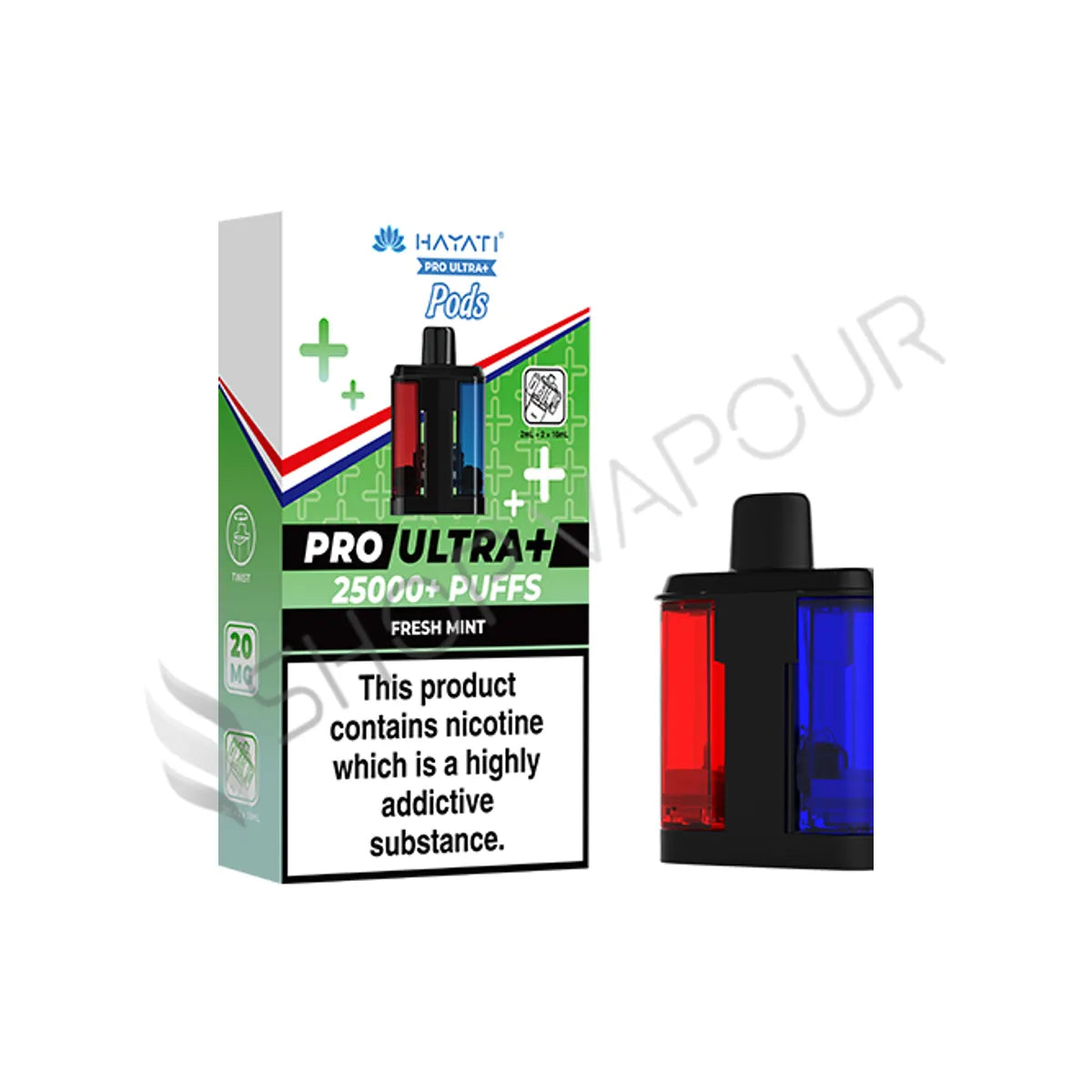 Fresh Mint Pro Ultra Plus 25K Prefilled Pod & Refill by Hayati