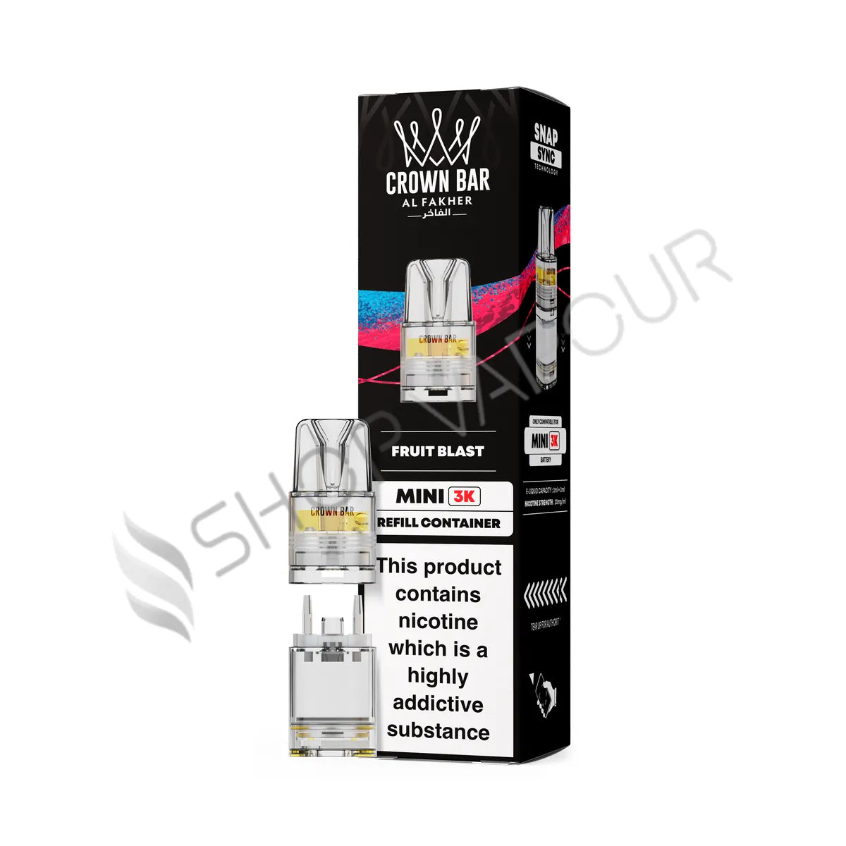 Fruit Blast Crown Bar Mini 3K Prefilled Pod & Refill by Al Fakher