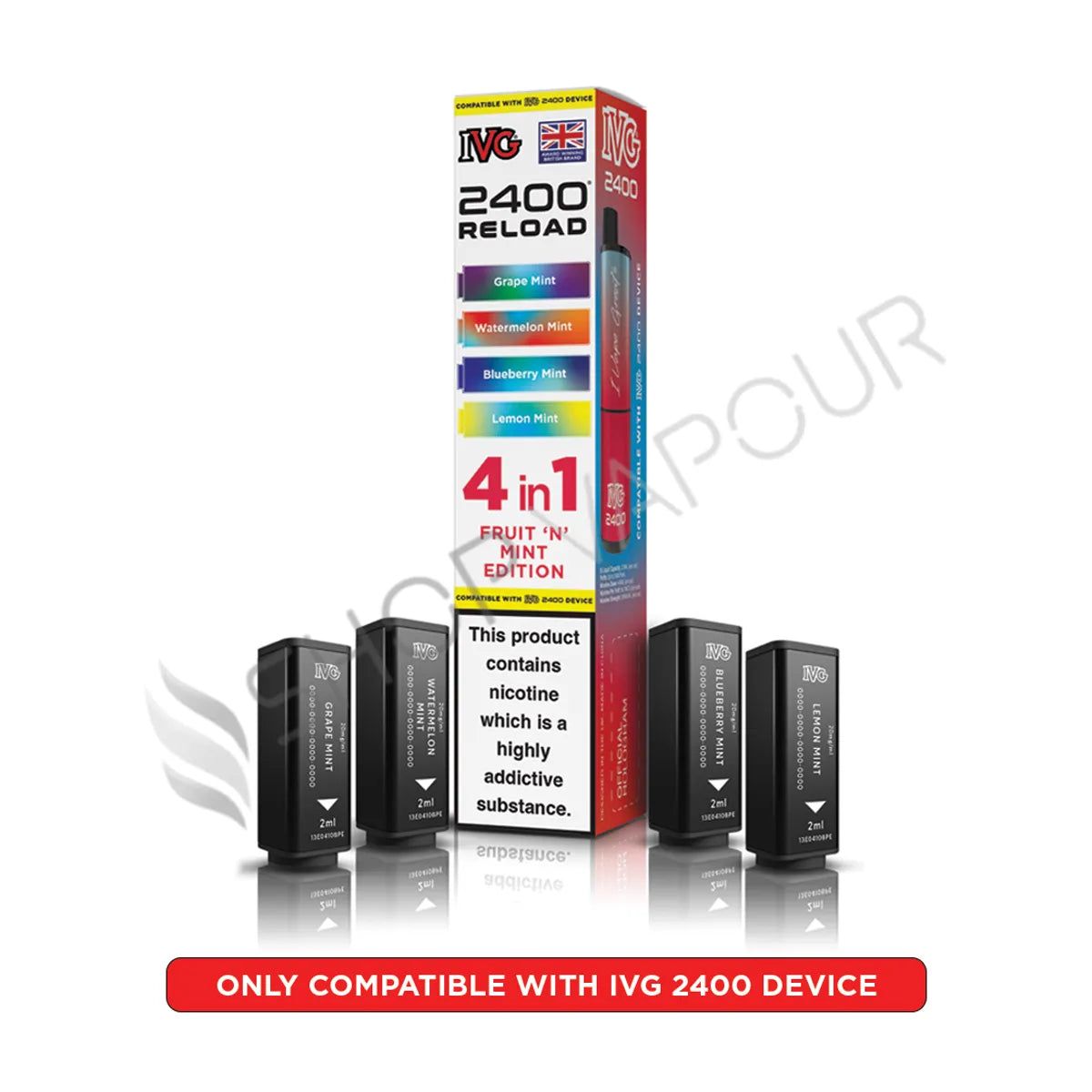 Fruit N Mint Edition Reload Prefilled Pods by IVG 2400