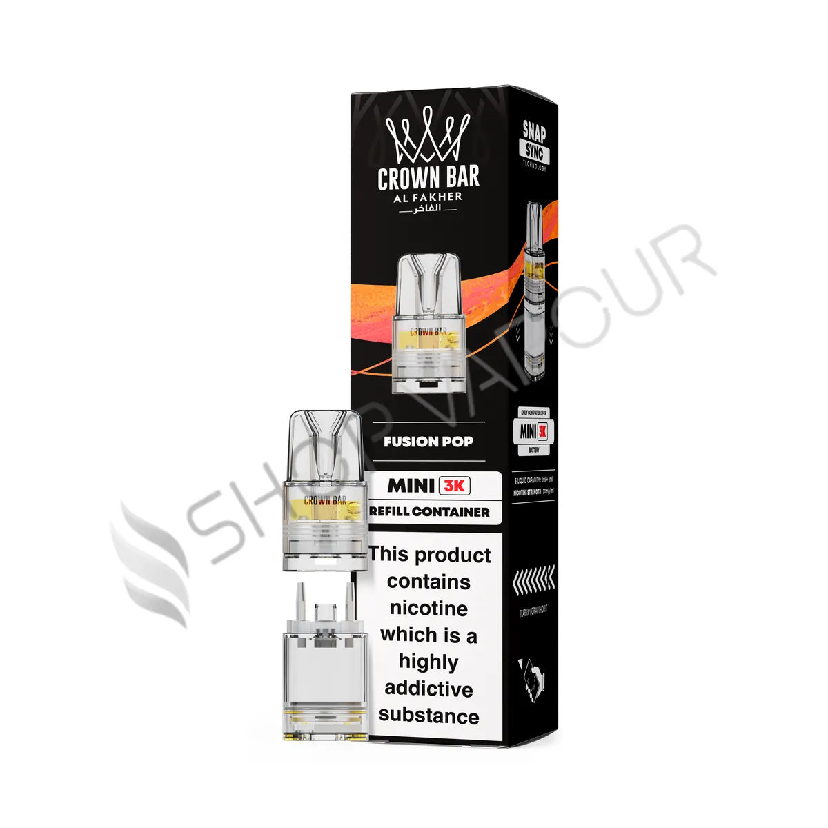 Fusion Pop Crown Bar Mini 3K Prefilled Pod & Refill by Al Fakher