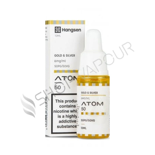 Gold & Silver 10ml E-Liquid by Hangsen Atom 50/50
