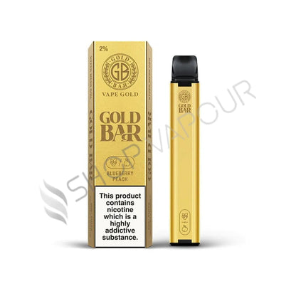 Gold Bar 600 Disposable Vape Kit - Pack of 10 - Blueberry Peach
