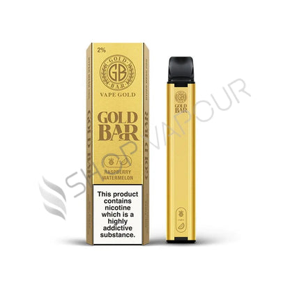 Gold Bar 600 Disposable Vape Kit - Pack of 10 - Raspberry Watermelon