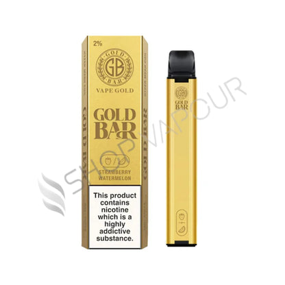 Gold Bar 600 Disposable Vape Kit - Pack of 10 - Strawberry Watermelon
