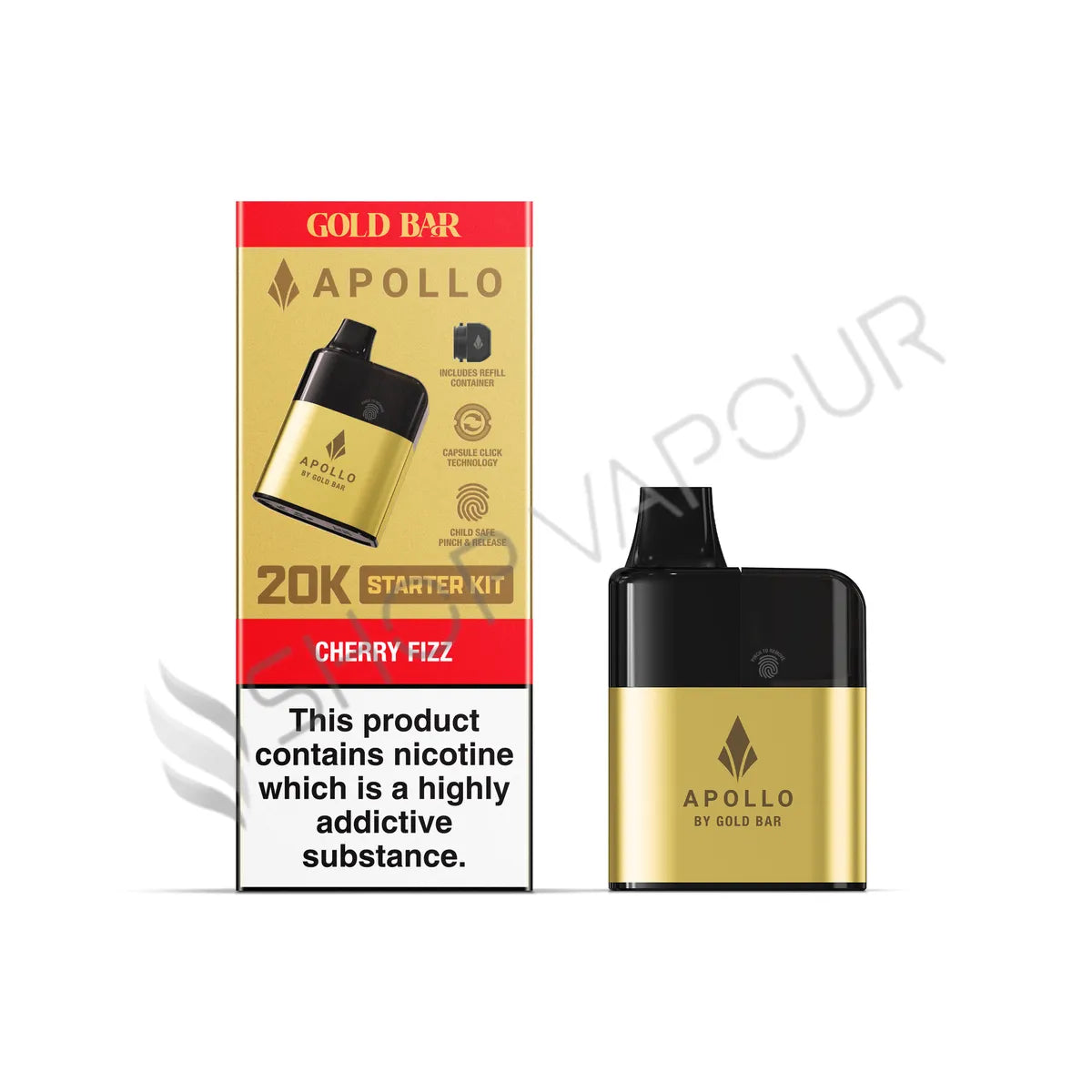 Gold Bar Apollo 20K Prefilled Pod Kit - Cherry Fizz