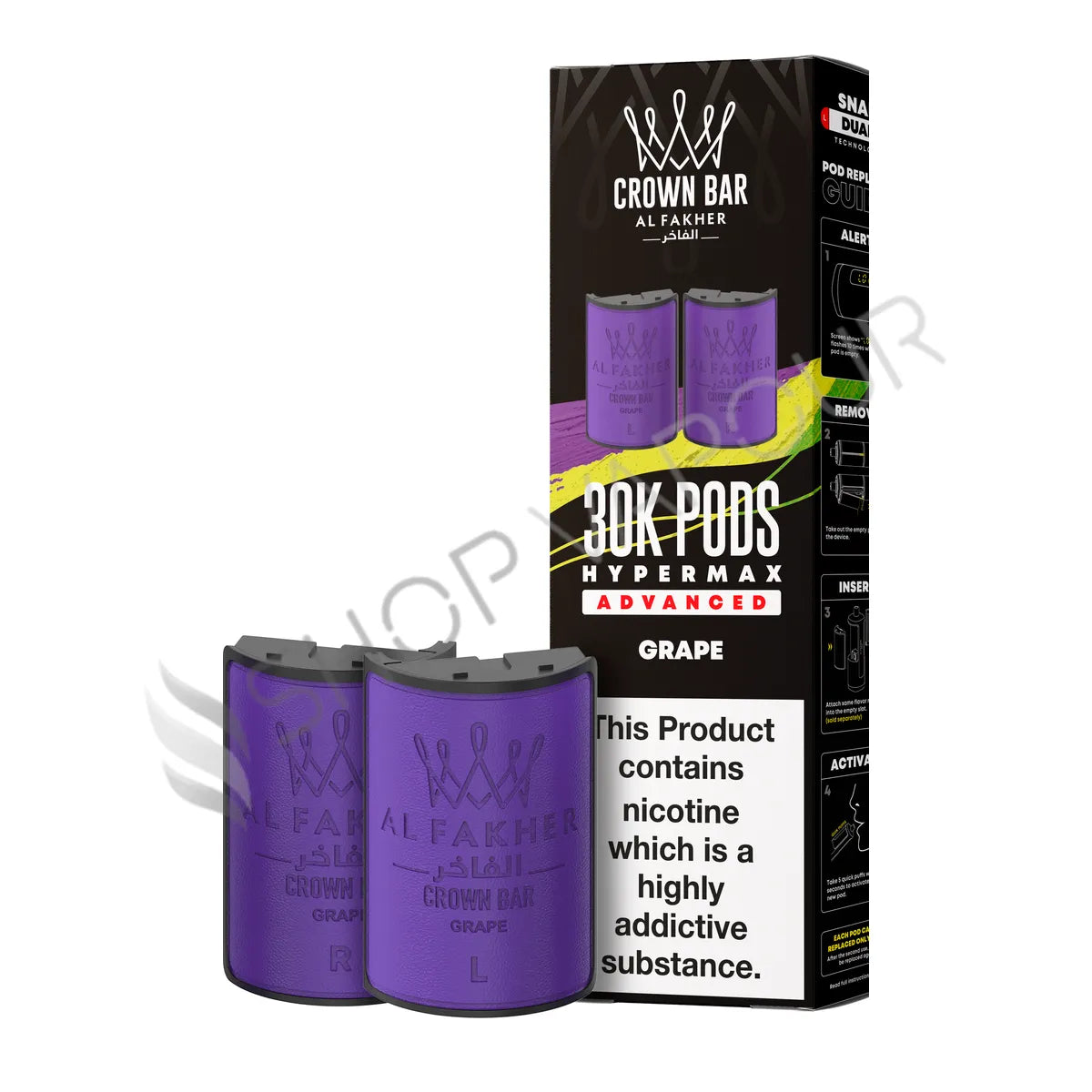 Grape 30K Hypermax Prefilled Pod & Refill by Al Fakher