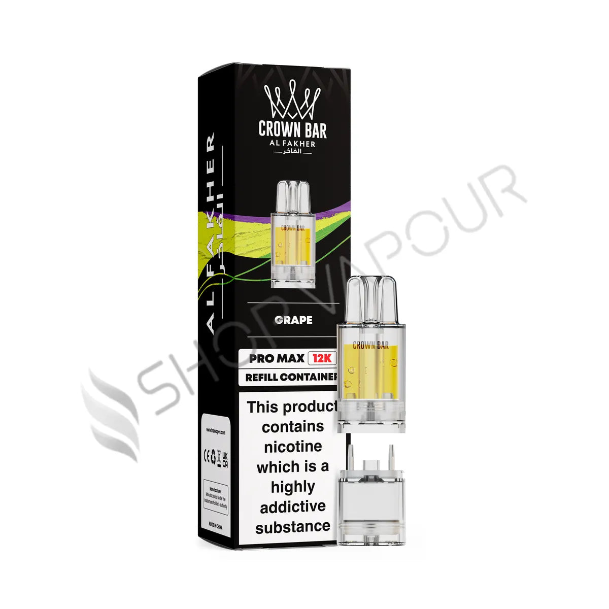 Grape Crown Bar Pro Max 12K Prefilled Pod & Refill by Al Fakher