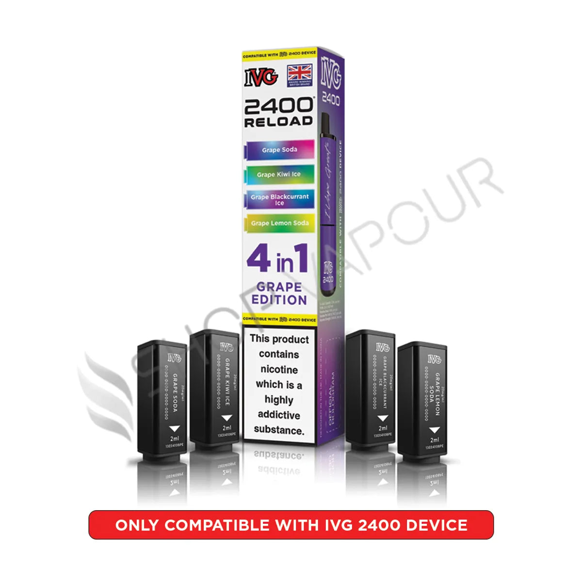 Grape Edition Reload Prefilled Pods by IVG 2400