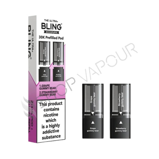 Grape Gummy Bear / Strawberry Gummy Bear Ultra Plus 30K Prefilled Pod & Refill by The Bling