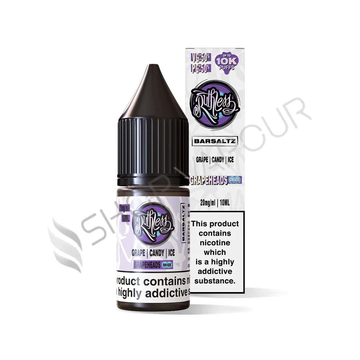 Grape Heads On Ice Nic Salt E-Liquid by Ruthless Bar Saltz
