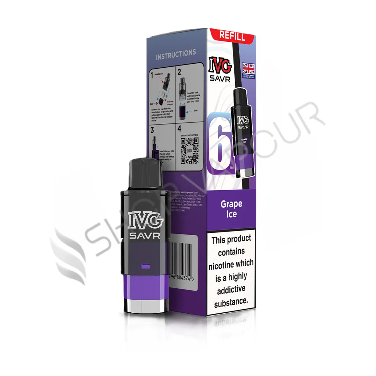 Grape Ice SAVR Prefilled Pod & Refill by IVG