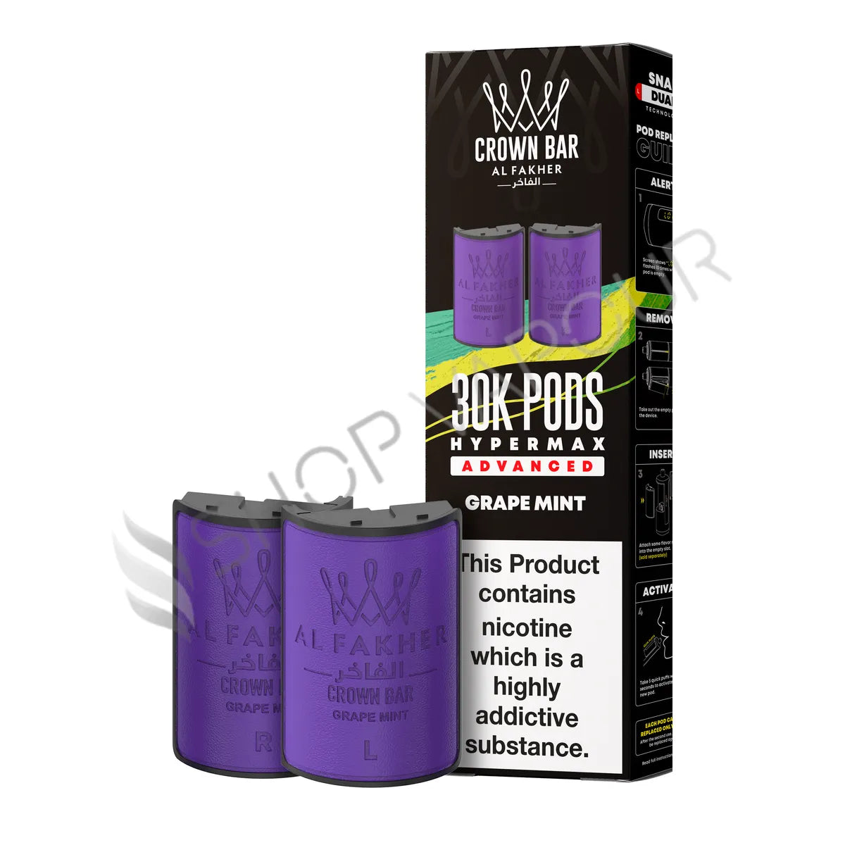 Grape Mint 30K Hypermax Prefilled Pod & Refill by Al Fakher