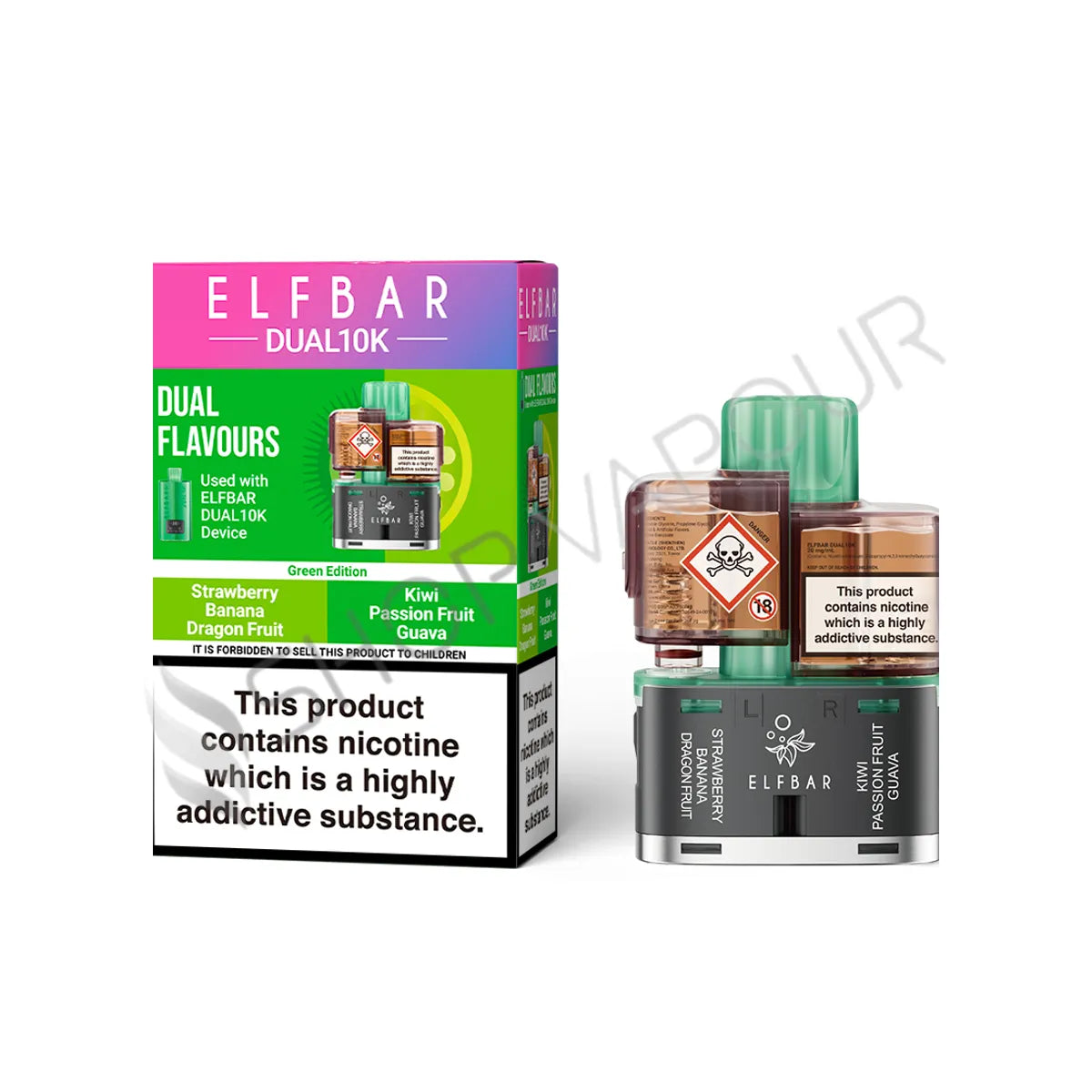 Green Edition Dual 10K Prefilled Pod & Refill by Elf Bar