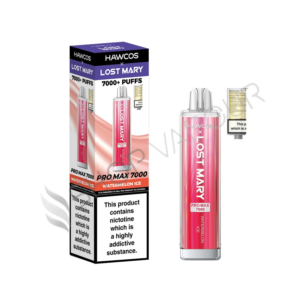Watermelon Ice Pro Max 7000 Prefilled Pod & Refill by Hawcos X Lost Mary