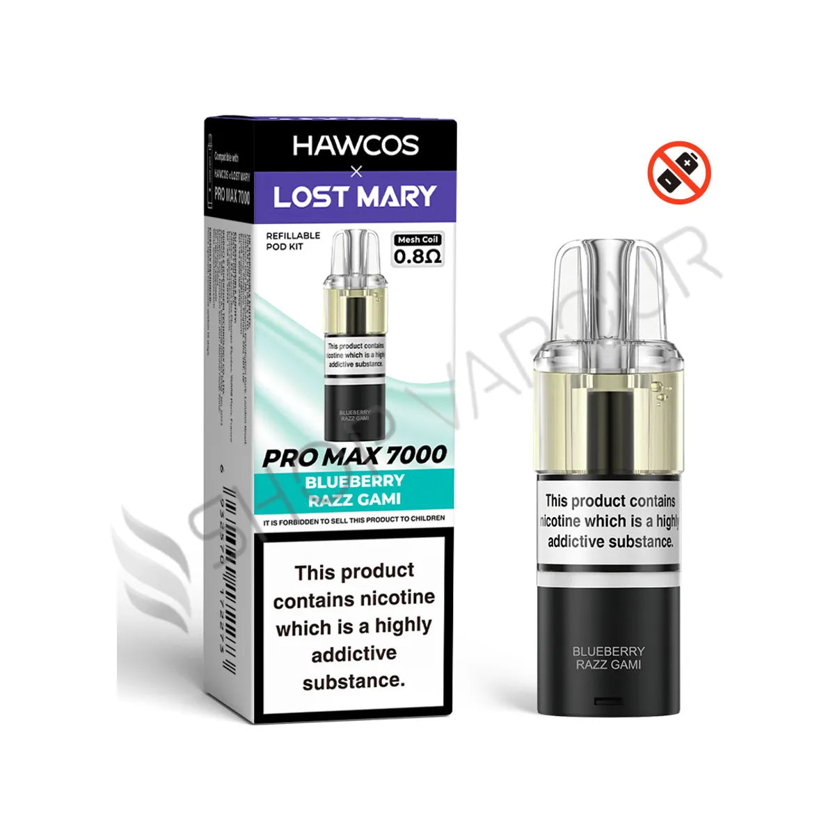 Blueberry Razz Gami Pro Max 7000 Prefilled Pod & Refill by Hawcos X Lost Mary