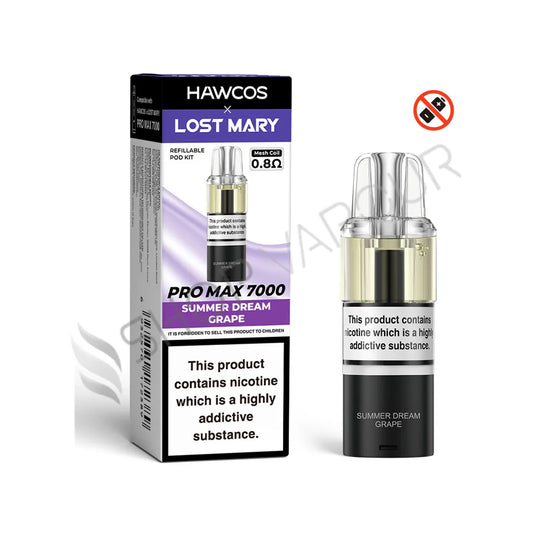Summer Dream Grape Pro Max 7000 Prefilled Pod & Refill by Hawcos X Lost Mary