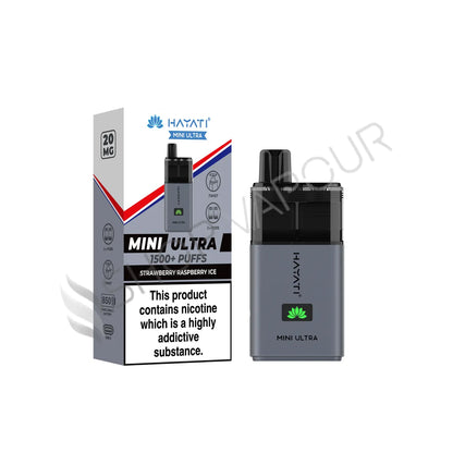 Hayati Mini Ultra 1500 Prefilled Pod Kit - Strawberry Raspberry Ice
