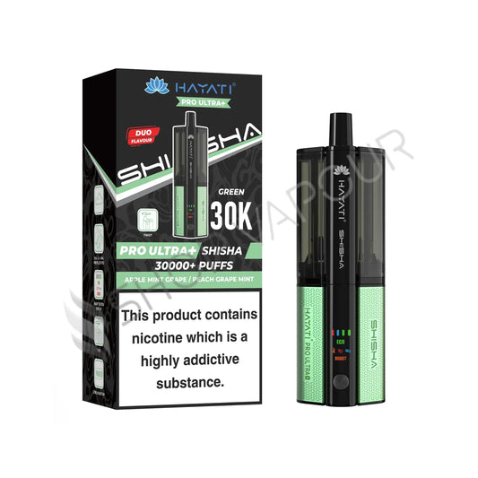 Hayati Pro Ultra Plus Shisha 30K Prefilled Pod Kit - Apple Mint Grape / Peach Grape Mint