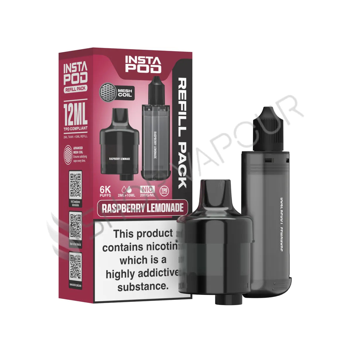 Raspberry Lemonade 6000 Prefilled Pod & Refill by Instapod