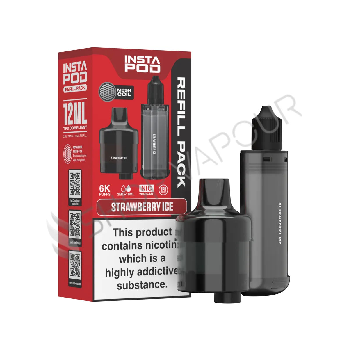 Strawberry Ice 6000 Prefilled Pod & Refill by Instapod