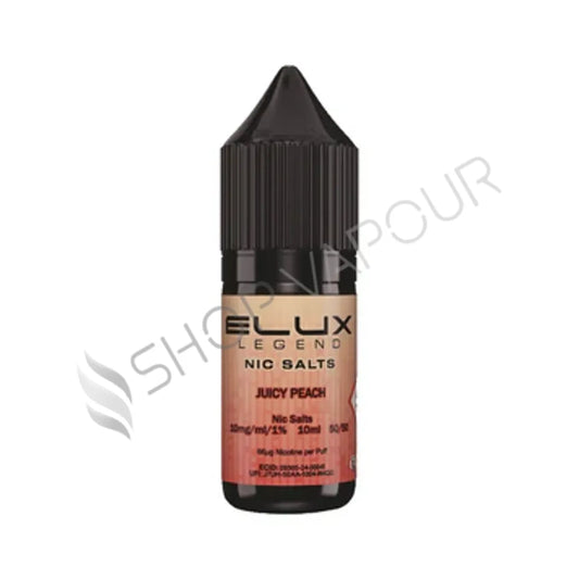 Juicy Peach Nic Salt E-Liquid by Elux Legend