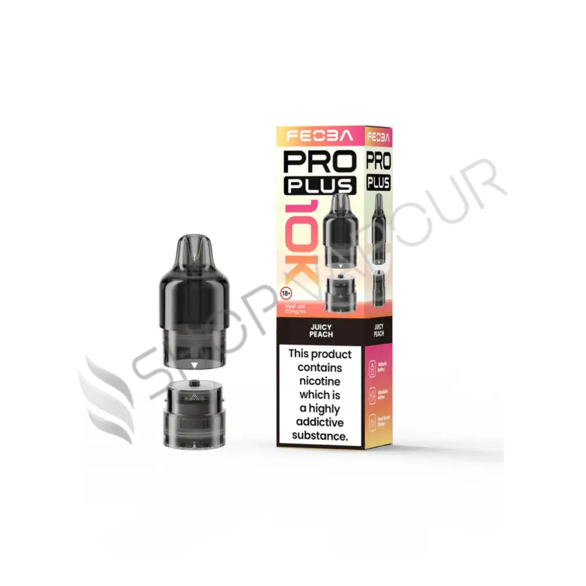 Juicy Peach Pro Plus 10K Prefilled Pod & Refill by Feoba