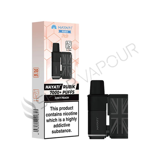 Juicy Peach Rubik 7000 Prefilled Pod & Refill by Hayati