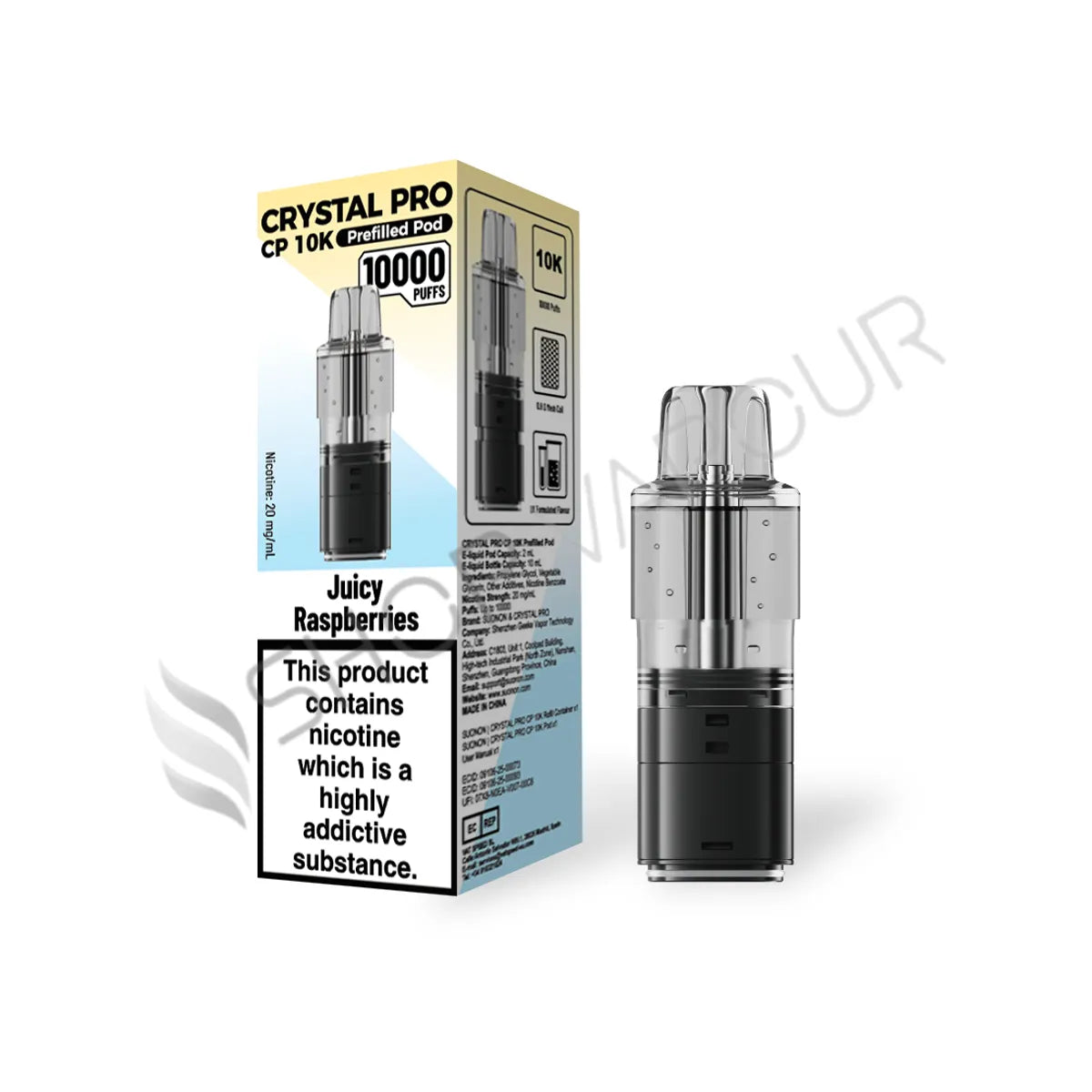 Juicy Raspberries CP 10K Prefilled Pod & Refill by Crystal Pro