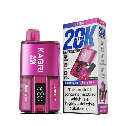 Kabri Ultra 20K Puffs Disposable Vape - Blueberry Ice and Berry Blust