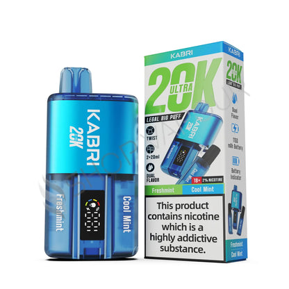 Kabri Ultra 20K Puffs Disposable Vape - Fresh Mint and Cool Mint